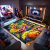 1PC Custom Name Fruit Splash Artwork Theme Floor Mat Ideal for Living Room, Game Rooms, Office, Bedroom,Floor Mat Playful Design