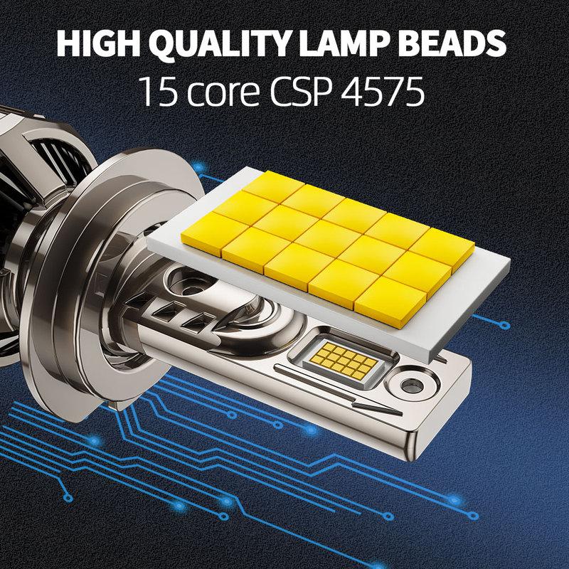 

Infitary Real High Power LED Car Headlights H7 H4 CANBUS Bulb H1 H11 HB3 9005 HB4 9006 170W Lamp 2 Copper Tube Lights for Auto H11