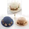 Summer Flower Hat With Wide Brim And Sunshade For Outdoor Beach Vacation