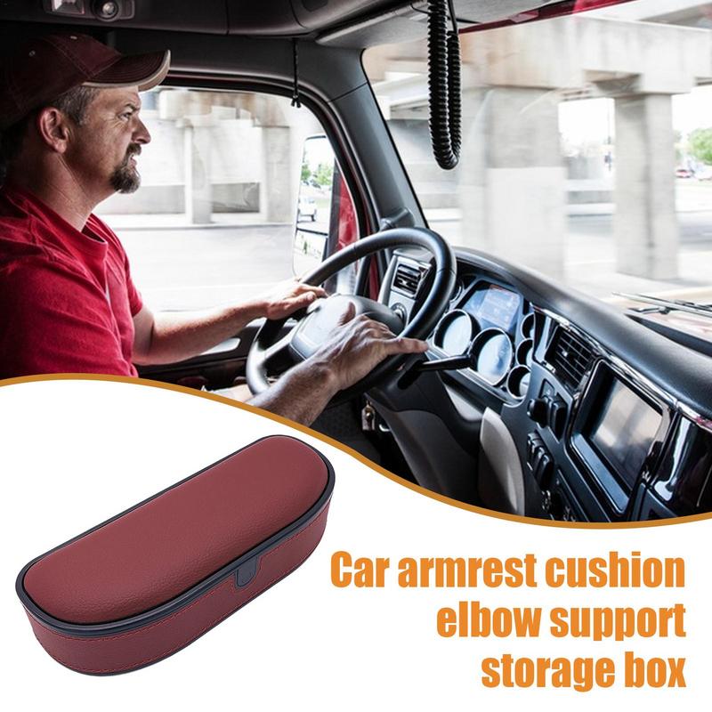 Car Armrest Box Adjustable Car Armrest Support Extender PU Leather Armrest Extender Ergonomic Elbow Rest Pad For Most Cars