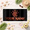 Rangers FC (1) Personalisierbares Strandtuch Weiches Handtuch Geschenk für Strand Pool Schwimmen Urlaub