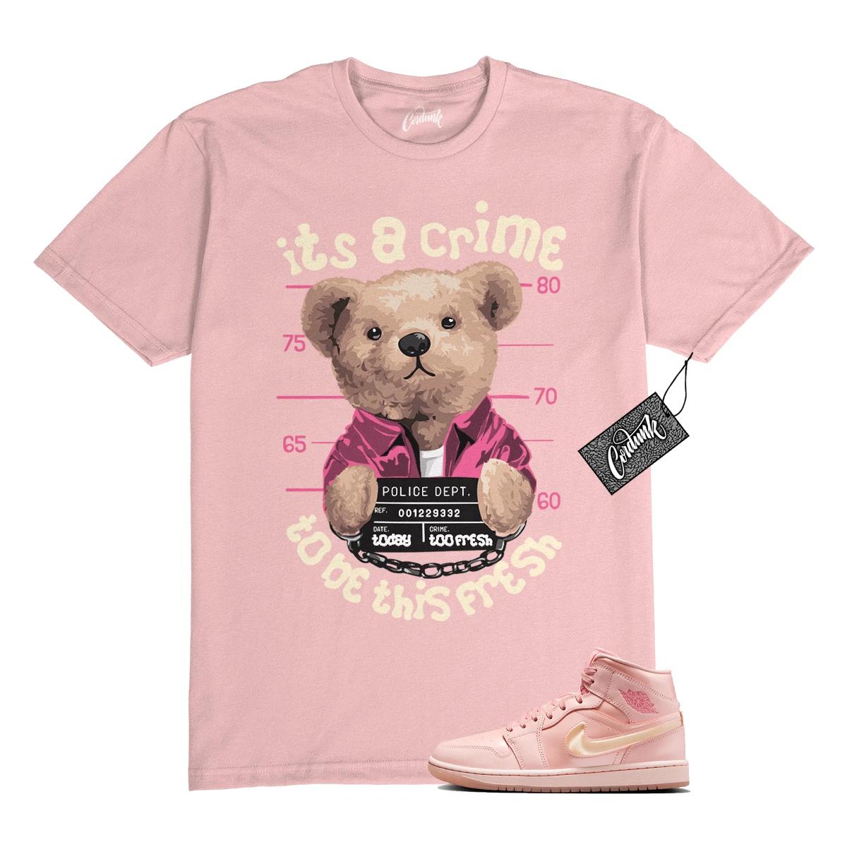 

1 Pink Salt Washed Coral Patent Valentine s Day Sail T Shirt Match CRIME L