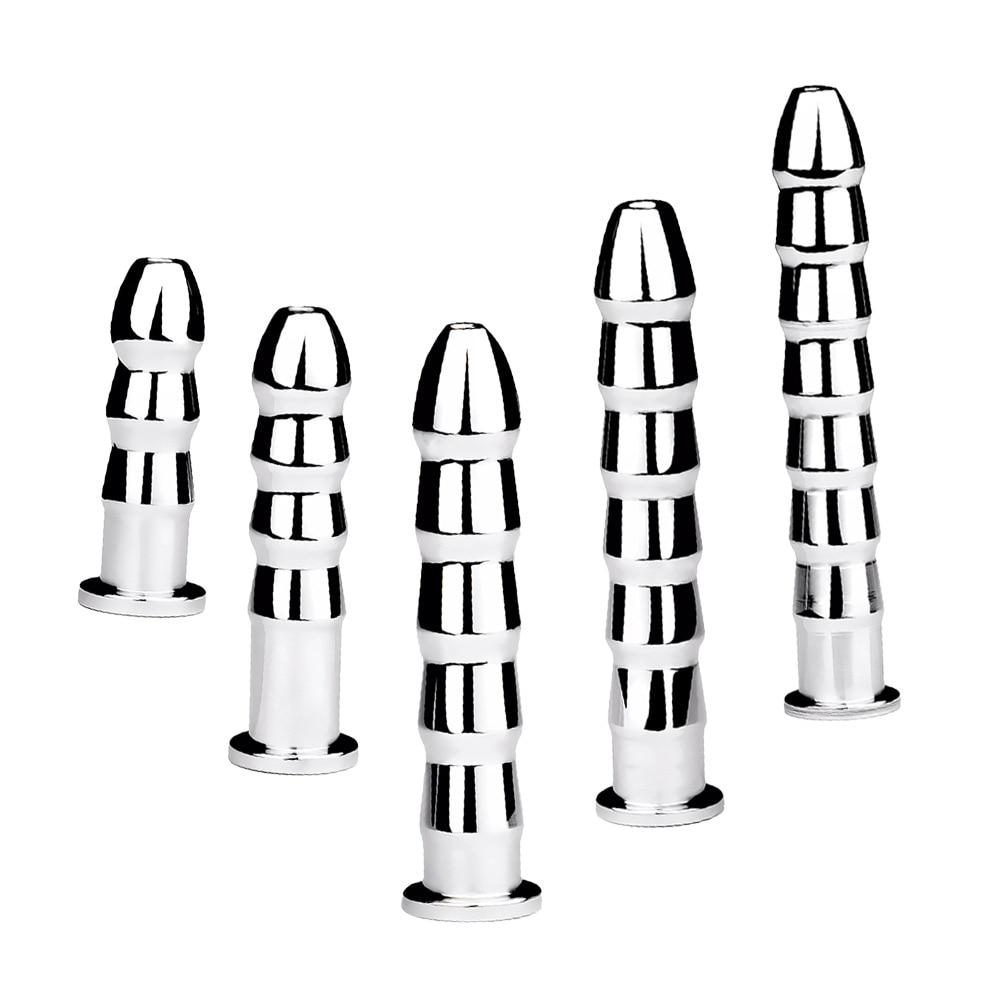 Men's Urethral Masturbation Stick Metal Stainless Steel Pull Bead Dilator Sounding Gay Sex Toy Penis Pulg Chastity