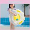 Children's Swim Ring Cartoon Pvc Inflatable Swim Float Sponge Bottom Flower Summer Fun Kids Pool Ring