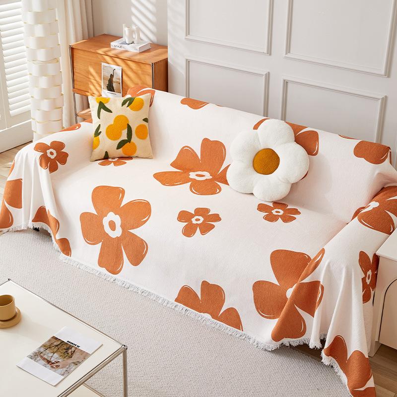 Sofa Cover Ins Sofa Cushion Cover Cloth Cat Scratch Four Seasons General Purpose Sofa Cover Universal Non-slip Cover Blanket