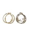 Silver Needle Metal Plain Ring Geometric Earrings Fashion Sense Exaggerated Earrings Niche Design Versatile Earrings Women