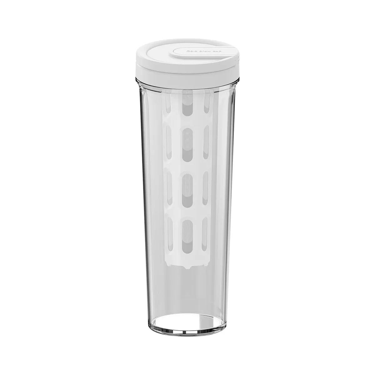 

1L Manual Cold Brew Maker High-capacity Water Bottle Summer Portable Juices Tea Pot Coffeeware Cold Water Jug for Refrigerator 1.0L белый