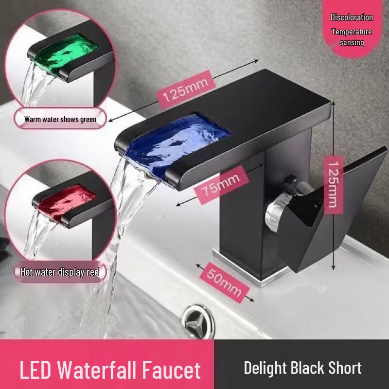 

TLXT LED Waterfall Basin Faucet