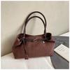 Autumn retro large-capacity suede bag women's 2025 new casual commuter shoulder bag portable tote bag