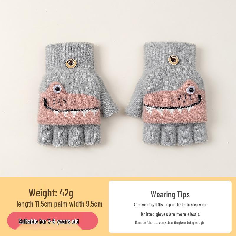 Gemütliche Cartoon-Krokodil-Fäustlinge für Kinder