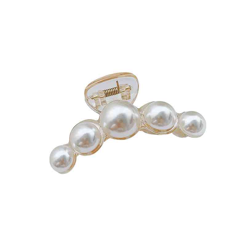 Fashion Elegant Pearl Hair Claws Women Hairpin Barrette Hair Accessories Girls Hair Crab Hairgrips Ornament