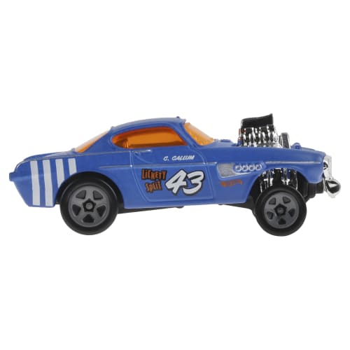 Hot Wheels Basic Car Volvo P1800 Gasser Vehicle Toy Mini Car for Ages 3 and Up Blue HXR06