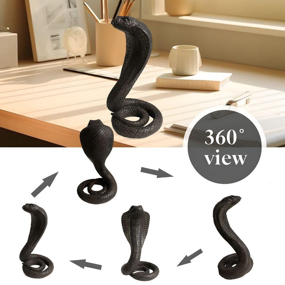 Scales Simulated Cobra Figure Lifelike Animal Simulation Model 3D Cobra Model Toy  Halloween