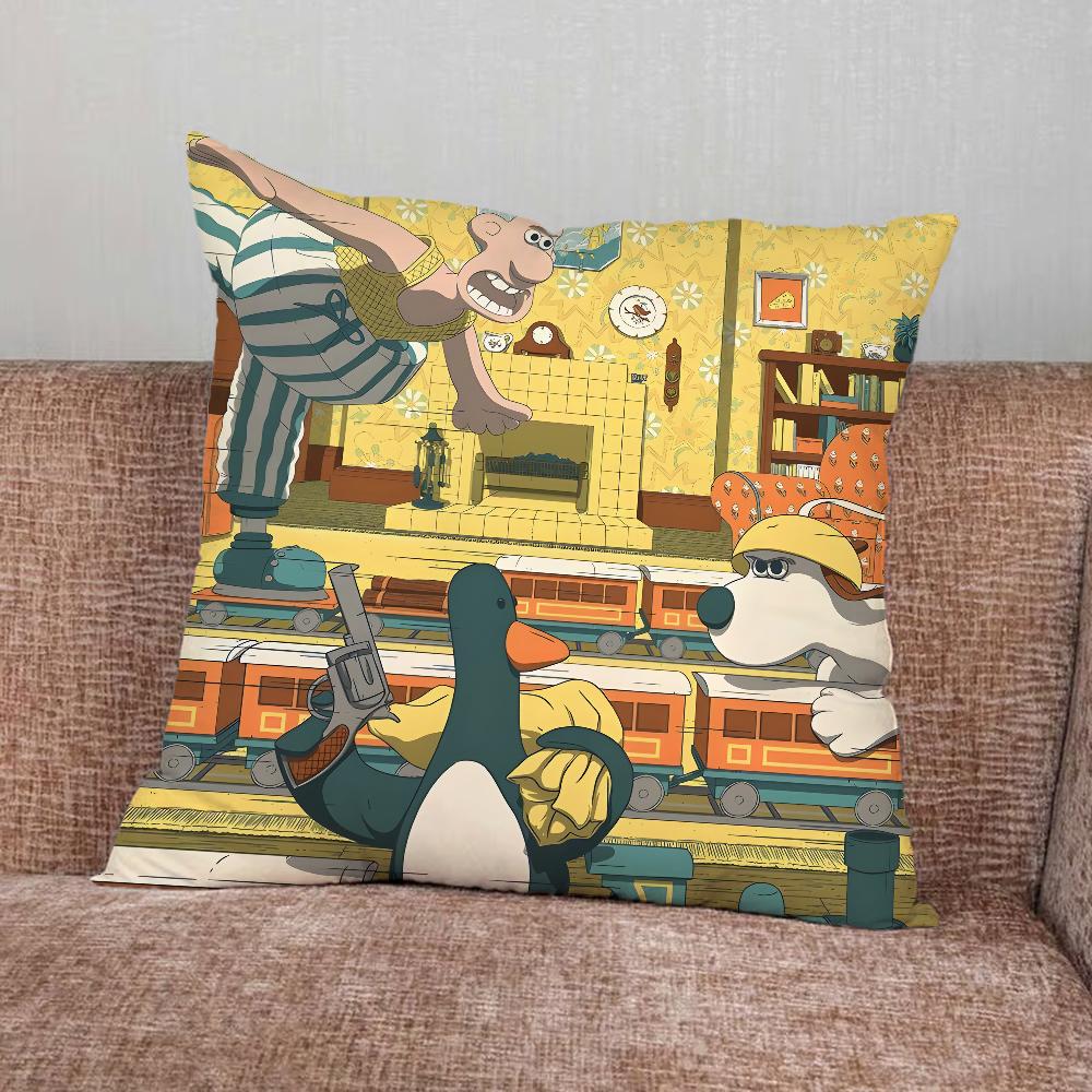 W-Wallaces Cute G-Gromit Pillow Case For Home Bedroom Car Office Decoration Living Room Sofa Cushion Cover Suitable