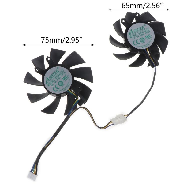 1/2Pcs 12V CF8015H12S Graphics Card Cooling VGA Fan for ZOTAC GAMING GTX 1660