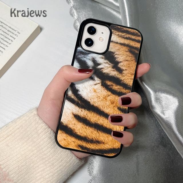 ANIMAL Tiger PRINT SKIN soft Phone Case Cover For iPhone 17 Air 16 15 14 plus 12 13 pro max coque Shell Fundas
