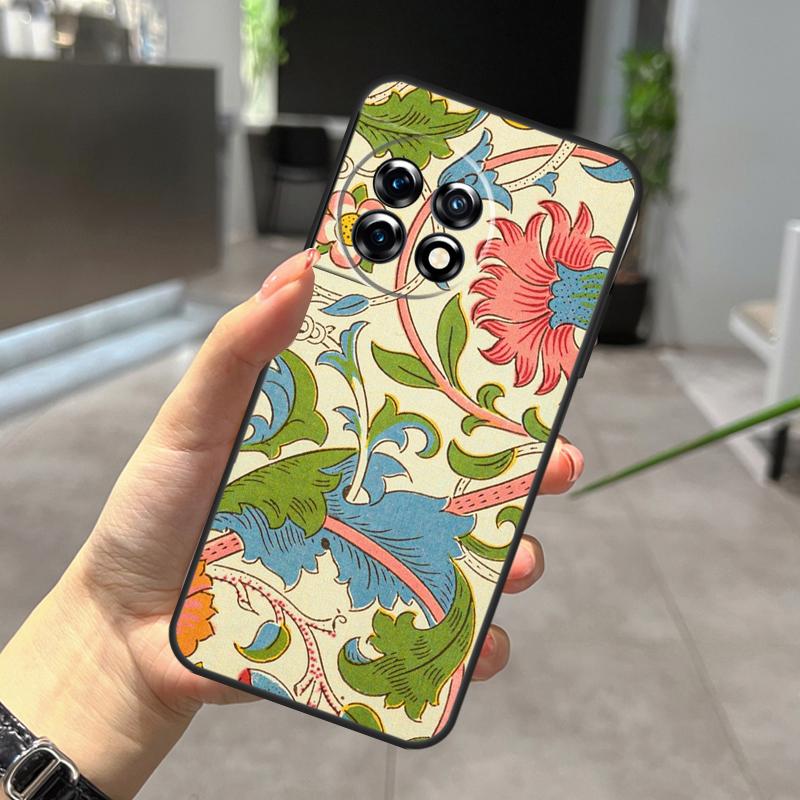 William Morris Lodden Case For OnePlus Nord N20 N30 CE 5 3 4 Lite OnePlus 15 13 12 11 10 Pro 10T 13T 13R 15R Cover