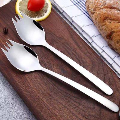 2 In 1 Stainless Steel Fork  Spoon Spork Cutlery Set Kitchen Outdoor Utensil Tool