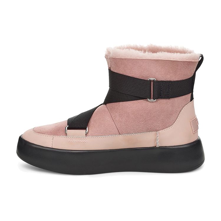 

UGG Классические теплые повседневные зимние ботинки из овчины с пряжкой в стиле ретро, женские ботинки розового цвета 1104616-PCRY