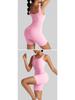 2023 Women's Ribbed Short-Sleeve Yoga Jumpsuit – Summer Fitness One-Piece