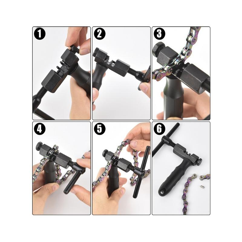 Fahrradkette Entfernen und Einbauen MTB Fahrrad Reparaturwerkzeug Kettennieter Teilwerkzeug für 6/7/8/9/10/11/12-fach Fahrradketten-Glied