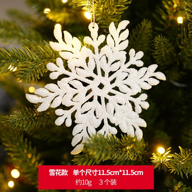 Christmas White Pendant Christmas Tree Ornaments Star Elk Xmas Hanging Pendants for Home Room Party Decor New Year Gift Accessor