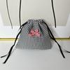 New Polka Dot Drawstring Bag Girls Sweet and Cute Bow Draw String Bag Jewelry Small Items Dustproof Bag Drawstring Bags