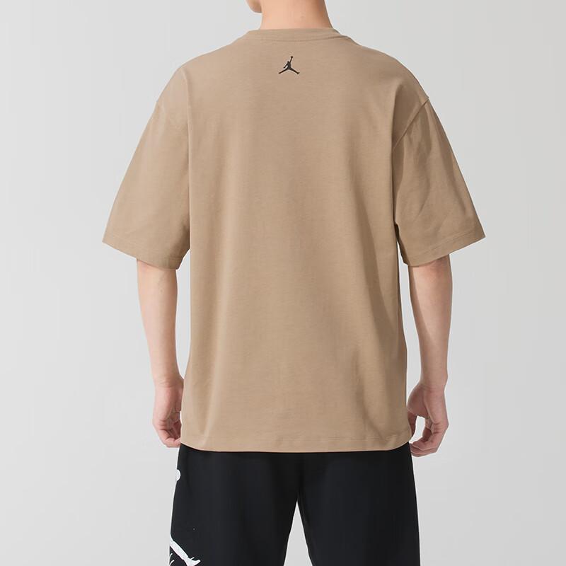Jordan SS25 Mode Bequem Vielseitig Atmungsaktiv Kurzarm T-Shirt Herren Oberteile Khaki HJ2327-240