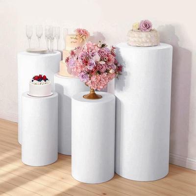 Wrought Iron Dessert Stand & Cylindrical Ornament Cover Set for Wedding Party