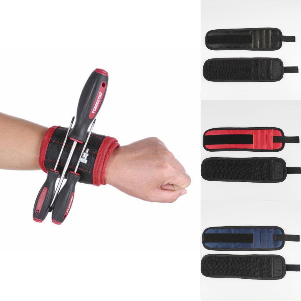 Magnetic Toolkit Wristband Belt Scissor Screw Holder Tool Storage Wrist Bracelet