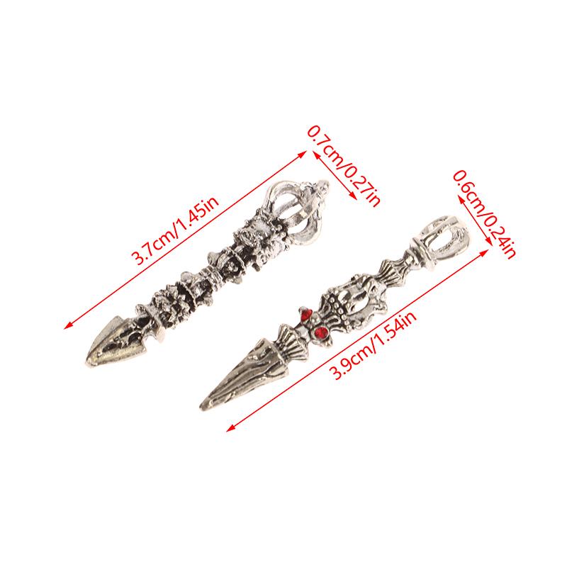 Alloy Vajra Pestle Feng Shui Ornament Buddhism Dorje Vajra Collection Buddha Instrument Home Decorations Antique Desk Decors