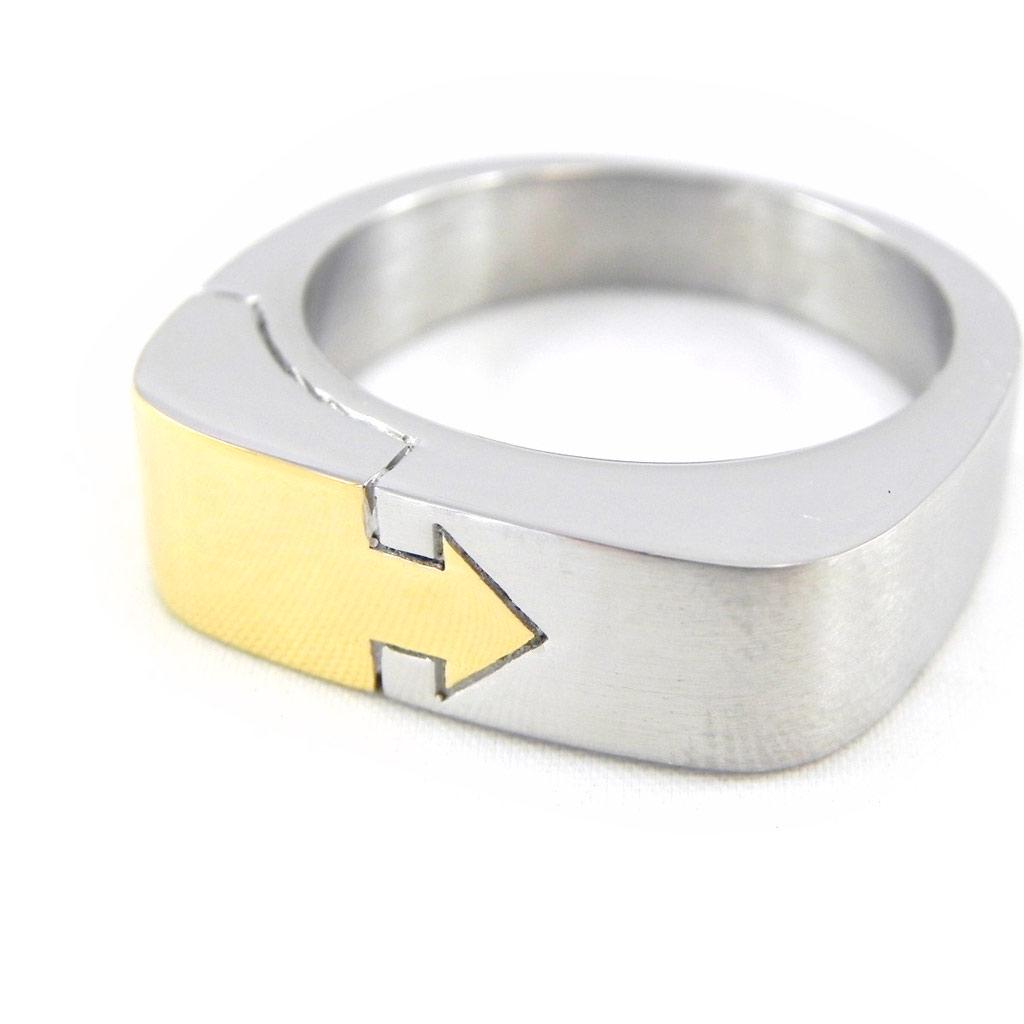 Steel Signet Ring 'Thorgal' Silver Plated