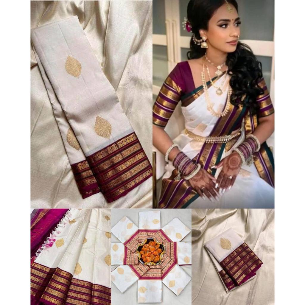 Elegant Party Wear Soft Lichi Silk Saree