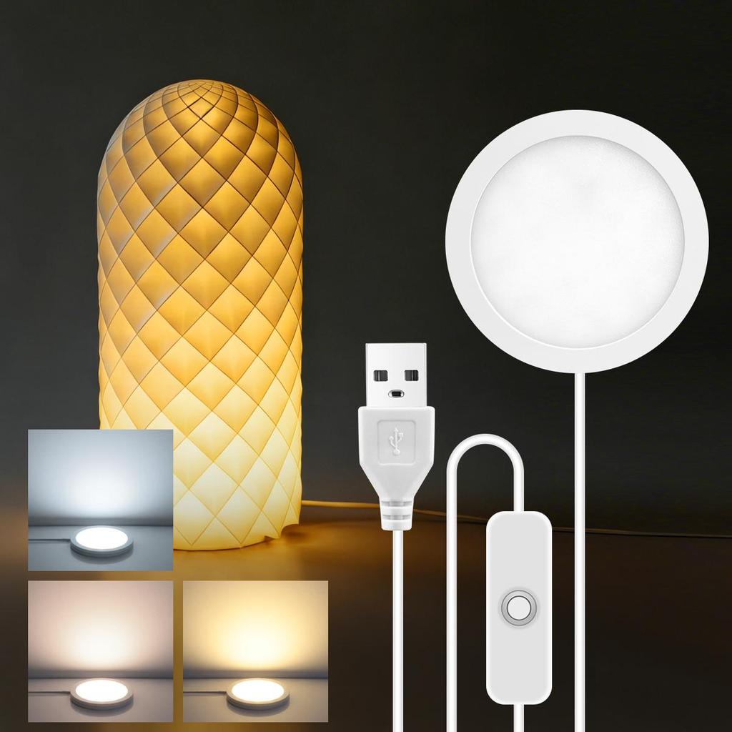 USB Pucklicht 5V Ultra-dünnes LED Schranklicht für Küche Kleiderschrank Weinbar Nachttischlampe