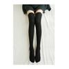 1 Pair Women Socks Vertical Stripe Solid Color Thigh High Long Tube Spring Autumn Good Stretch Beauty Leg Stockings Streetwear