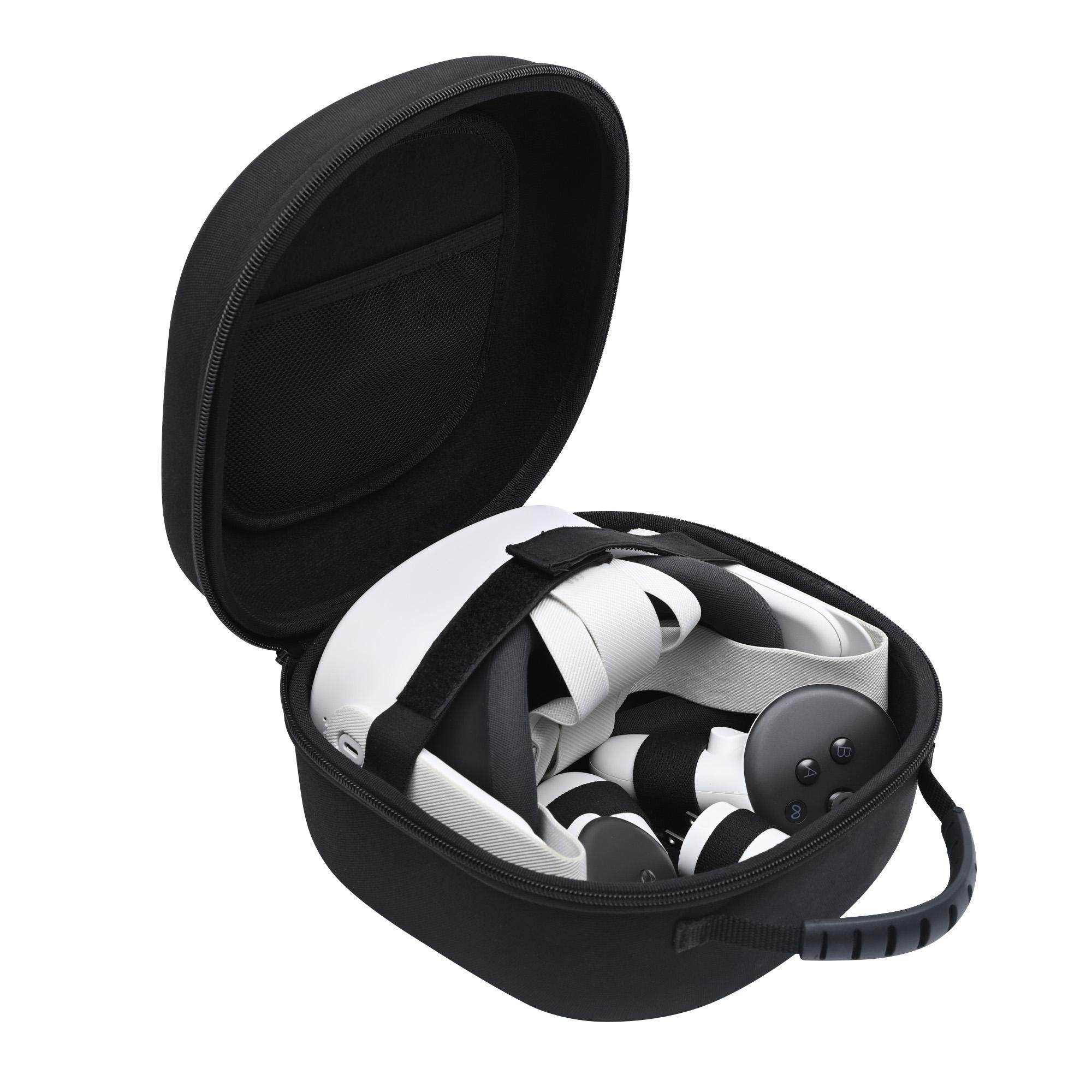 Harde Draagtas Compatibel met Oculus Meta Quest 3S/Quest 3/Quest 2 VR Headset en Touch Controller Accessoires Case