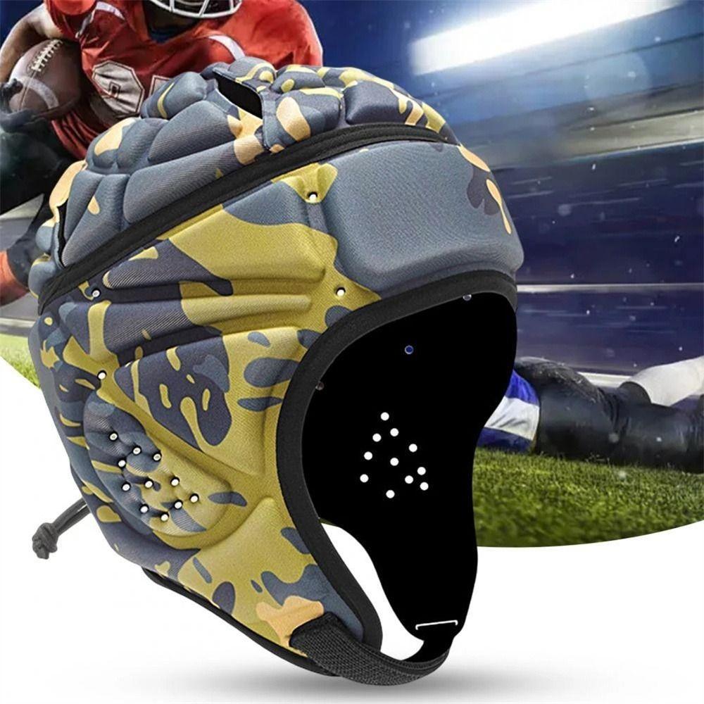 Adjustable Soft Helmet Shockproof Football Helmet Soccer Headgear  Youth Protective Helmet
