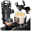 Car Cup and Bottle Holder, With Space for Phone Tablet, Adjustable 360° And Stable, Mounts In Car's Cupholder Location Cupholder™ - Black