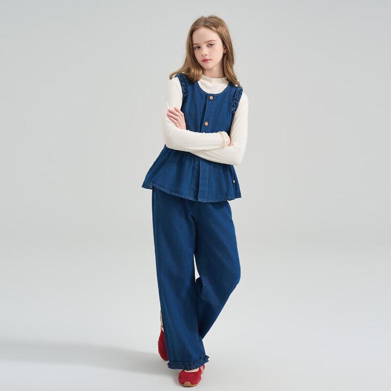 MONTAGUT KIDS Girls' Classic Denim 3-Piece Outfit