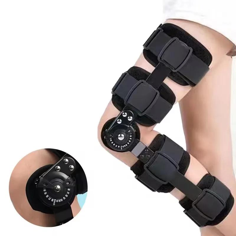 Ny Modell Ortopediskt Stöd Stabilisator Efter Operation Justerbart Gångjärnsförsett Knäskydd Knäledsfixering Sträckare