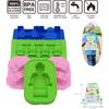 Chocolate Candy Silicone Mold, Building Blocks Ice Tray, Robots and Cars Fondant Mold with Children Party Drawstring Gift Bag-Easy to Use and Clean