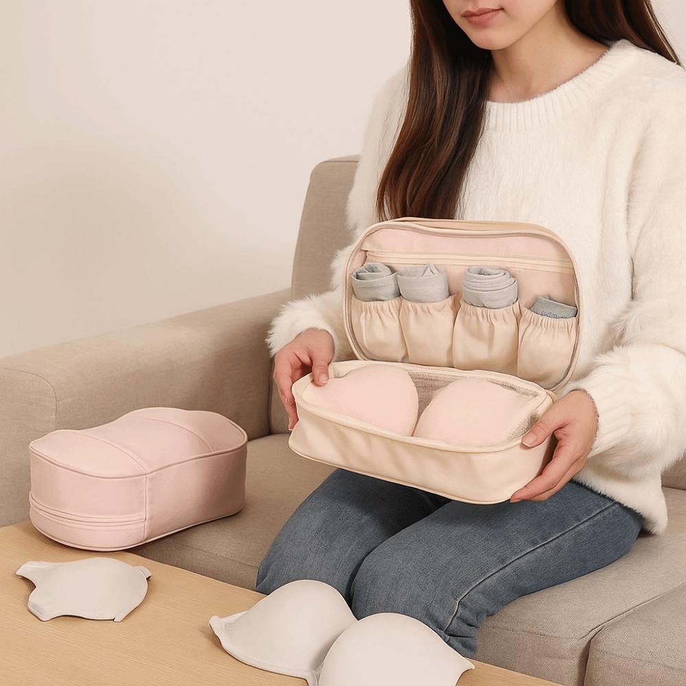 Large Capacity Bra Storage Bag Dustproof Underwear Packing Cube Portable Lingerie Organizer Women