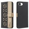For iPhone 16e Leather Case BINFEN COLOR BF36 Floral Pattern Phone Cover RFID Blocking Wallet Stand