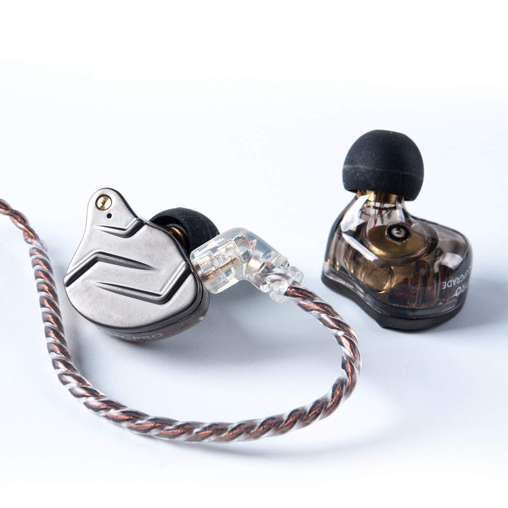 KZ ZSN Pro Deep Bass Earphones, 1BA+1DD, Hybrid In-Ear Earphones, High Sound Isolation, Chinese-Style Earphones, 2-Pin Re-cableable, Duralumin