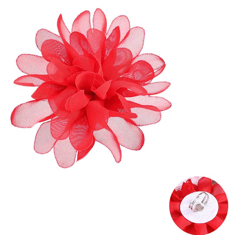 

Джису Цветок Blackpink То же Кольцо с цветами камелии Реквизит для фото для танцевального выступления Red Ring