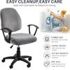 Stretch Elastic Velvet 2 Piece Universal Computer Chair Seat Cover Rotating Office Chair Slipcover