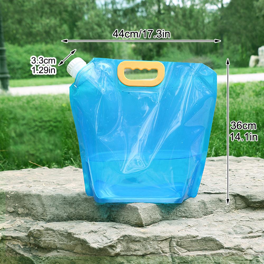 5/10L Thickened Large Water Bag Foldable Portable Drinking Bag Suitable Outdoor Hiking Camping Portable Suction Bag Organizer