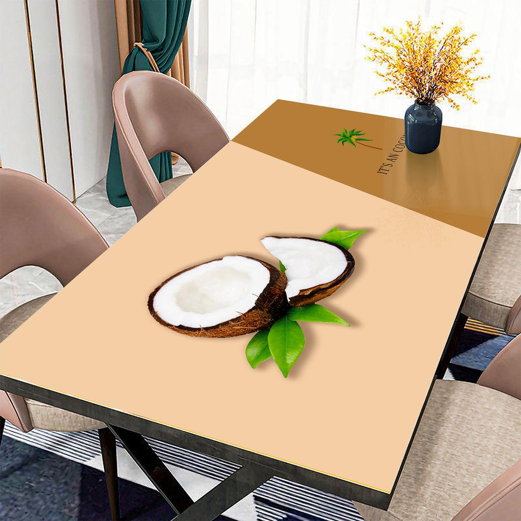 Tablecloth Waterproof, Oil-Proof, Anti-Scalding, Leave-In Soft Glass Dining Table Mat Pvc Premium Desktop Cloth Coffee Table Protective Mat