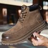 Autumn Martin Boots Men's High-top Shoes Casual Leather Retro Desert Boots Men's Non-slip