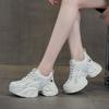 Hollow Mesh Dad Shoes Women's New Summer Versatile Lightweight Thick-soled Heightening Sneakers 2515